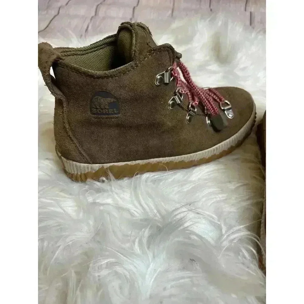 Sorel Out N About Conquest Boots Waterproof Rubber Soles Toggle Lace Size Kids 3 - Picture 2 of 8